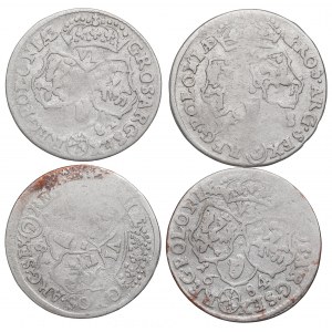 John III, Lot of 6 groschen 1678-84