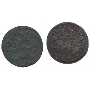 August III Sas, 1755 H penny set