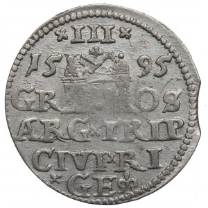 Sigismund III, 3 groschen 1595, Riga