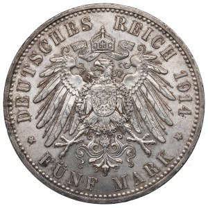 Germany, Preussen, 5 mark 1914