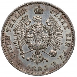 Germany, Prussia, 1/6 thaler 1863