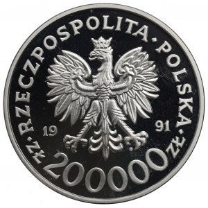 III RP, 200.000 złotych 1991 Igrzyska Albertville