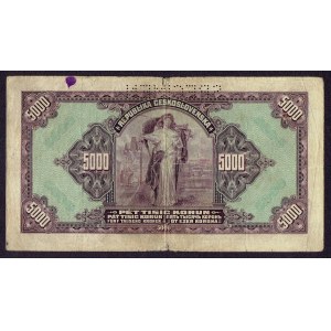 Československo, 5 000 korún 1920 - MODEL Ser. A