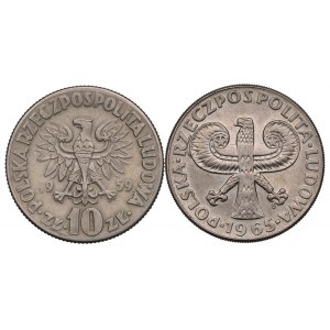 Volksrepublik Polen, Satz von 10 Gold 1959 und 1965