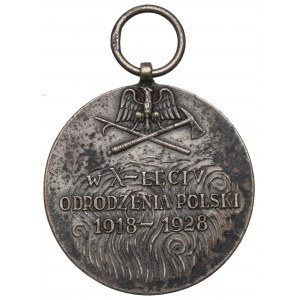 II RP, 10. výročí medaile Polsko 1928 - rarita pro hasiče