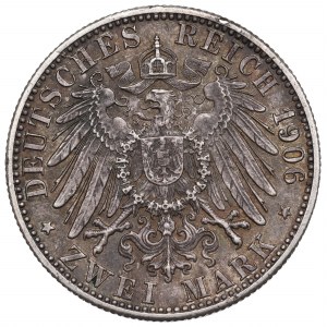 Německo, Bádensko, 2 marky 1906