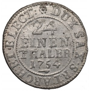 Polen/Saxony, Friedrich August II, 1/24 thaler 1754, Dresden