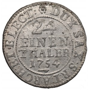 August III Sas, 1/24 thaler 1754, Drážďany