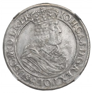 John II Casimir, 18 groschen 1662, Danzig - Lion in shield NGC MS63