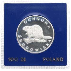 Polská lidová republika, 100 zlotých 1978 Ochrana životního prostředí - Bobr