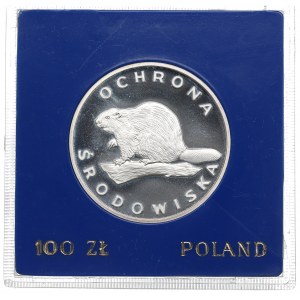 Poľská ľudová republika, 100 zlotých 1978 Ochrana životného prostredia - Bobor