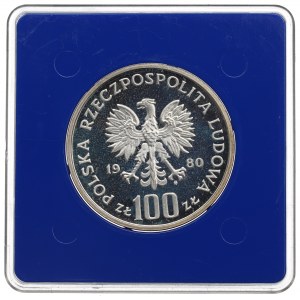 Polská lidová republika, 100 zlotých 1980 Ochrana životního prostředí - Tetřev hlušec