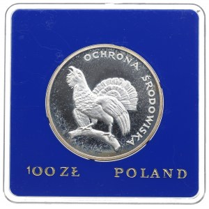 PRL, 100 złotych 1980 Ochrona środowiska - Głuszec