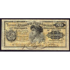 Urugwaj 50 CENTIMOS 1887