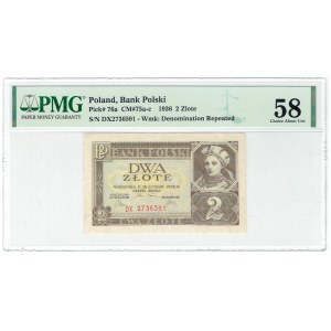 II RP, 2 gold 1936 DX - PMG 58