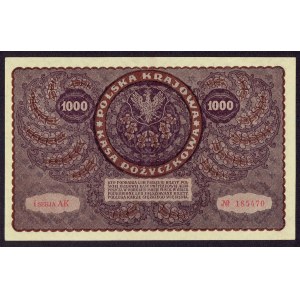 II RP, 1000 marek polskich 1919 I seria AK