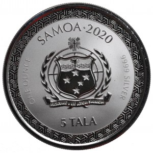 Samoa, 5 tala 2020 - stříbrná unce