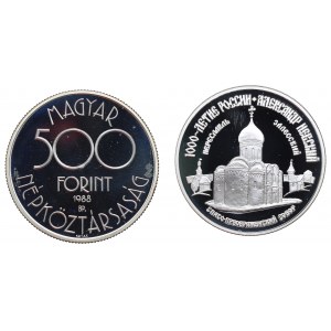 Maďarsko a Rusko, sada stříbrných mincí