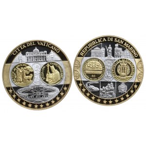 Watykan i San Marino, Zestaw medali - srebro