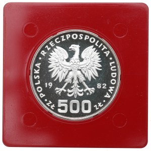 Volksrepublik Polen, 500 Gold 1982 Geschenk der Jugend - Muster Silber