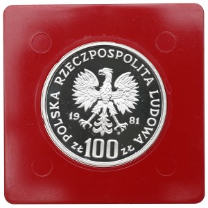 PRL, 100 złotych 1981 - Próba Sikorski srebro