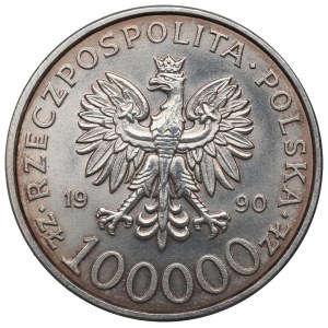 III RP, 100.000 złotych 1990 Solidarność typ A