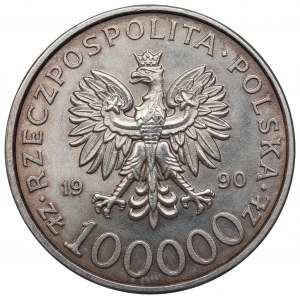 III RP, 100.000 złotych 1990 Solidarność typ A