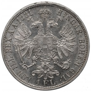 Austria-Hungary, Franz Joseph I, 1 florin 1881