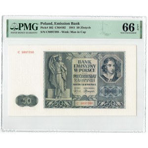GG, 50 złotych 1941 C PMG 66 EPQ