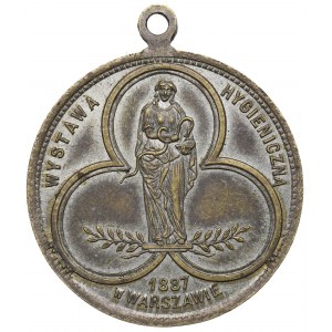 Poľsko, medaila z Hygienickej výstavy vo Varšave 1887