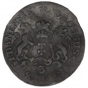 Saxony, Friedrich August II, 3 groschen 1758, Danzig