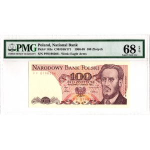 PRL, 100 złotych 1986 PF - PMG 68EPQ