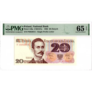 PRL, 20 złotych 1982 M - PMG 65EPQ