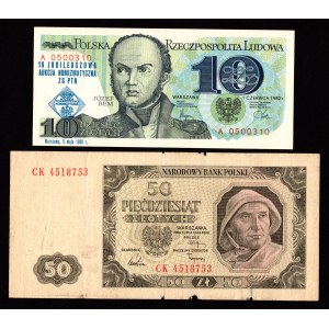 PRL, Zestaw banknotów i reprodukcja WMG