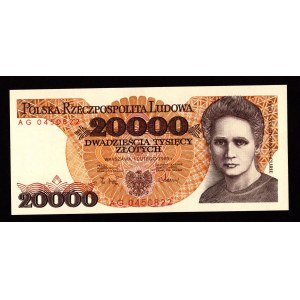 Poľská ľudová republika, 20000 zlotých 1989 AG
