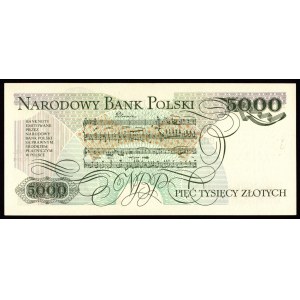 PRL, 5000 złotych 1982 A - kolejny numer