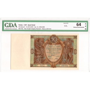 II RP, 50 zlatých 1929 EJ. GDA64EPQ
