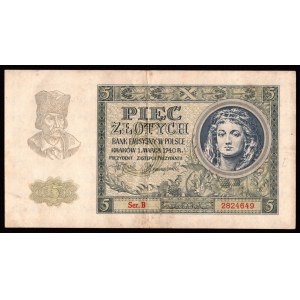 GG, 5 złotych 1940 B