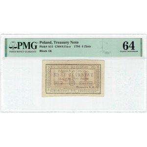 Kosciuszko uprising, 4 zloty 1794