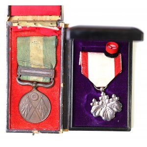 Japonsko, sada medailí 1894-95 Čínsko-japonská vojna a Rad vychádzajúceho slnka 8. triedy