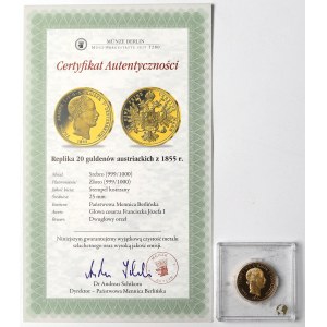 Austria, Replika 20 guldenów 1855