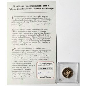 Österreich, Replik 20 Gulden 1855