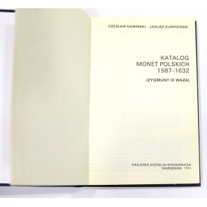 Kaminski-Kurpiewski, Katalog monet polskich, tom Zygmunt III Waza - v pevné vazbě