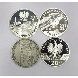 Zestaw 20 złotych 2001-04