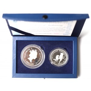 Australia, Kookaburra 2 i 1 dollar - 3 uncje srebra