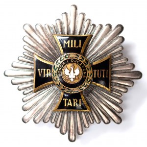 PRL/III RP, Veľký kríž s hviezdou rádu Virtuti Militari - rytina Panasiuk