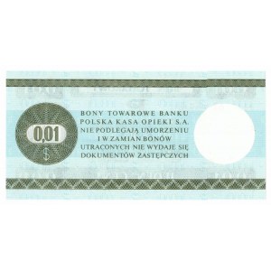 Pewex, dárkový certifikát, 1 cent 1979 - HL - Senzační !
