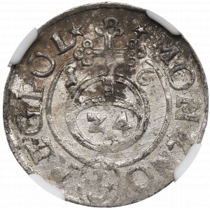 Zikmund III Vasa, polopostava 1616, Bydgoszcz - NGC MS62