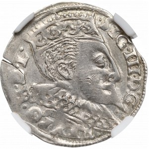 Žigmund III Vasa, Trojak 1596, Bydgoszcz - nepopísaný NGC MS61