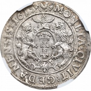 Sigismund III, 18 groschen 1615, Danzig - new portrait NGC UNC Details